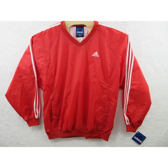 NWT Vtg 90s Y2K Adidas Team Jefferson V-Neck Pullover Lined Jacket Sz Large - Picture 1 of 12
